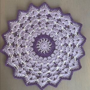 Crochet Doily / Placemat / Trivet  - 100% Cotton - 13”
Handmade